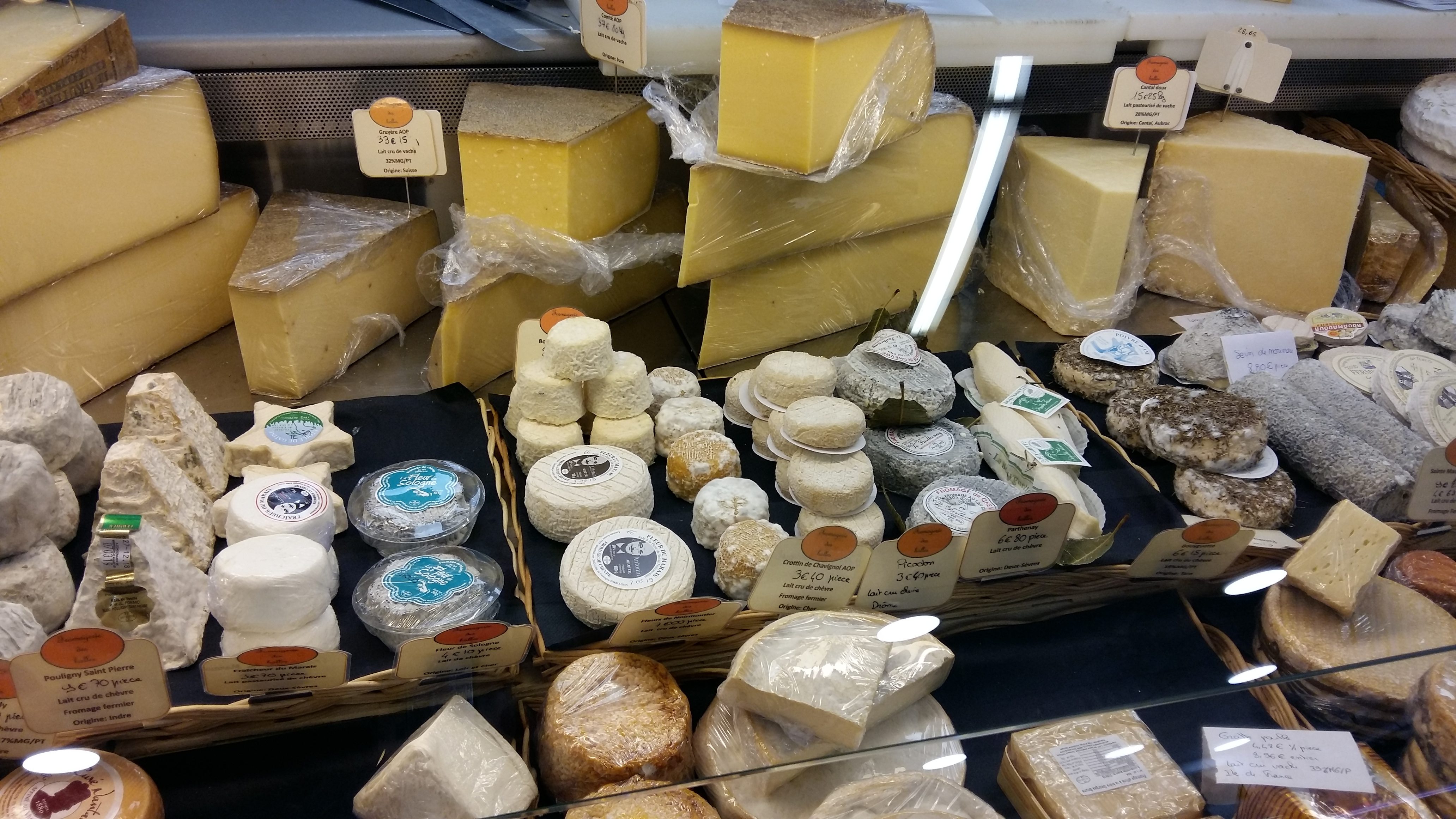 Les fromages français. Los quesos franceses.